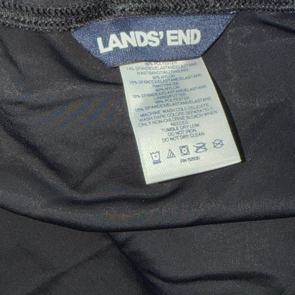 Lands' End Black Swim Shorts - Picture 7 of 7